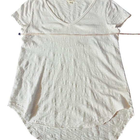 DYLAN WOMEN’S WHITE V-NECK SHORT SLEEVE COTTON T-SHIRT SIZE SMALL - Picture 8 of 9